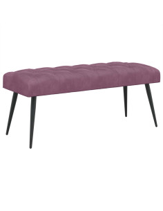 Panchina con bottoni imbottiti Viola 110 x 40 x 46 cm Velluto