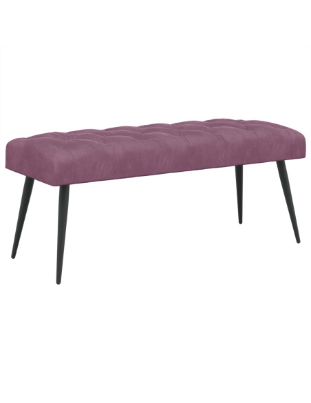 Panchina con bottoni imbottiti Viola 110 x 40 x 46 cm Velluto
