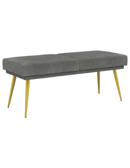 Panchina a doppio strato Grigio Scuro 120 x 45 x 46 cm Velluto