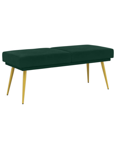 Panchina a doppio strato Verde Scuro 120 x 45 x 46 cm Velluto