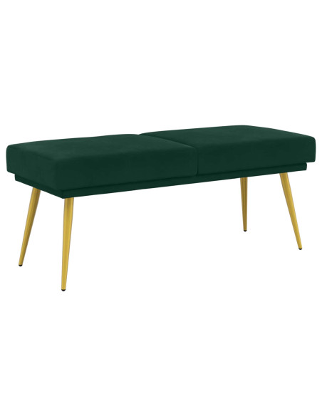Panchina a doppio strato Verde Scuro 120 x 45 x 46 cm Velluto