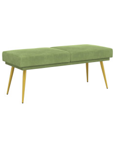Panchina a doppio strato Verde chiaro 120 x 45 x 46 cm Velluto