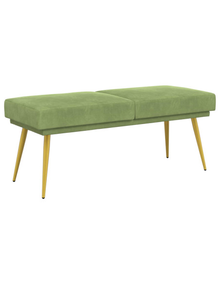 Panchina a doppio strato Verde chiaro 120 x 45 x 46 cm Velluto