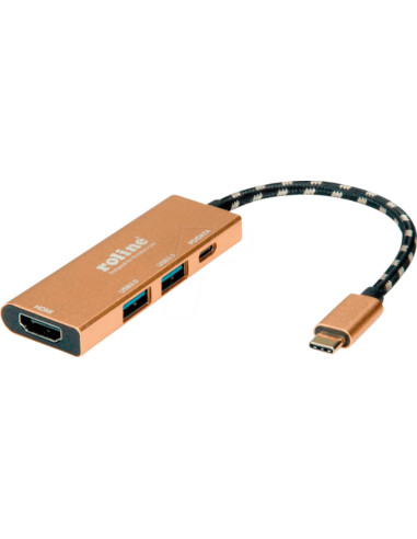 DOCKING STATION TYPE C 4IN1 1*HDMI 4K/2*USB 3.2/1*USB C PD