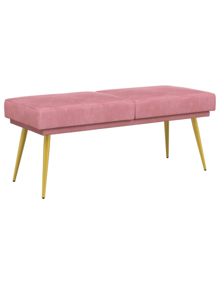 Panchina a doppio strato Rosa 120 x 45 x 46 cm Velluto