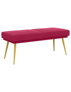 Panchina a doppio strato Rosso Vino 120 x 45 x 46 cm Velluto