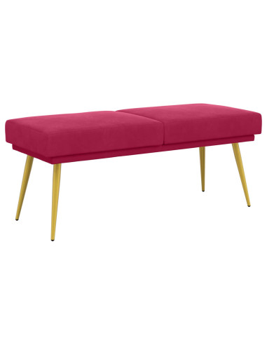 Panchina a doppio strato Rosso Vino 120 x 45 x 46 cm Velluto
