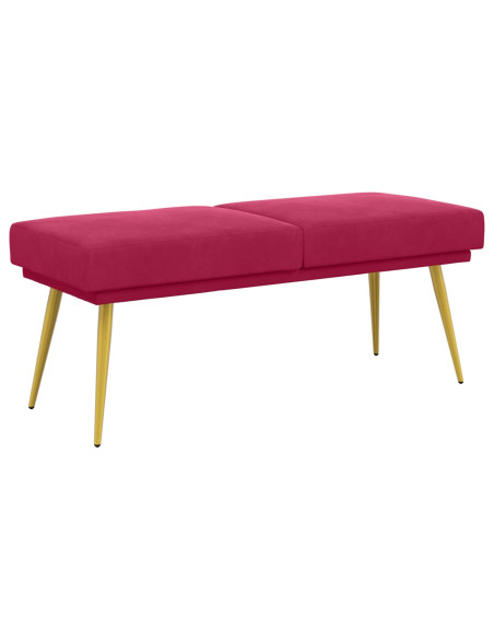 Panchina a doppio strato Rosso Vino 120 x 45 x 46 cm Velluto