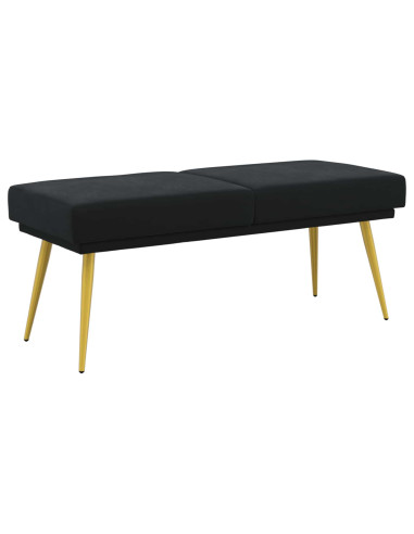 Panchina a doppio strato Nero 120 x 45 x 46 cm Velluto