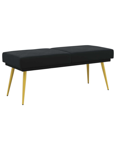 Panchina a doppio strato Nero 120 x 45 x 46 cm Velluto