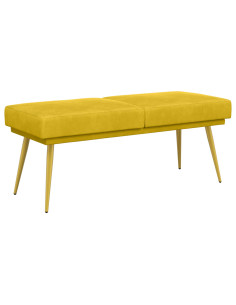 Panchina a doppio strato Giallo 120 x 45 x 46 cm Velluto
