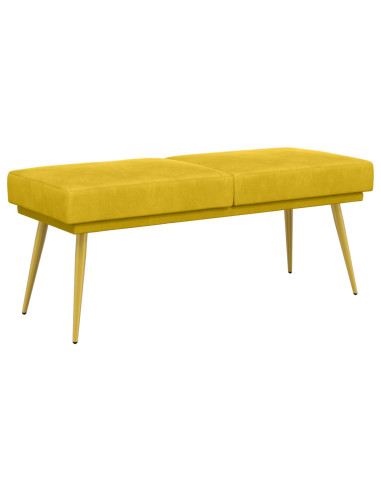 Panchina a doppio strato Giallo 120 x 45 x 46 cm Velluto