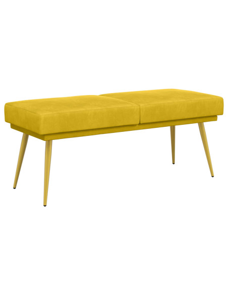 Panchina a doppio strato Giallo 120 x 45 x 46 cm Velluto