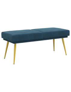 Panchina a doppio strato Blu 120 x 45 x 46 cm Velluto