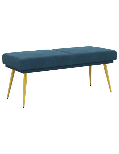 Panchina a doppio strato Blu 120 x 45 x 46 cm Velluto
