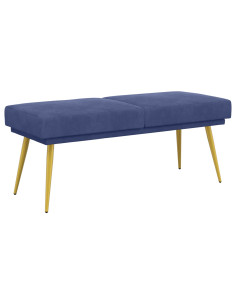 Panchina a doppio strato Blu Polizia 120 x 45 x 46 cm Velluto