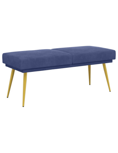 Panchina a doppio strato Blu Polizia 120 x 45 x 46 cm Velluto