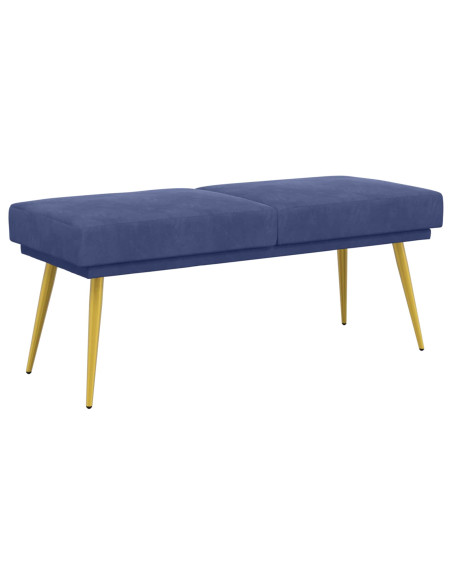 Panchina a doppio strato Blu Polizia 120 x 45 x 46 cm Velluto