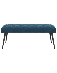 Panchina con bottoni imbottiti Blu 110 x 40 x 46 cm Velluto 2