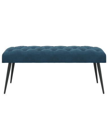 Panchina con bottoni imbottiti Blu 110 x 40 x 46 cm Velluto