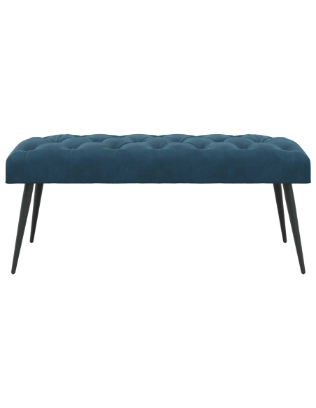 Panchina con bottoni imbottiti Blu 110 x 40 x 46 cm Velluto