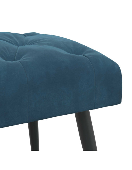 Panchina con bottoni imbottiti Blu 110 x 40 x 46 cm Velluto