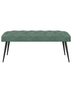 Panchina con bottoni imbottiti Verde Mare 110 x 40 x 46 cm 2