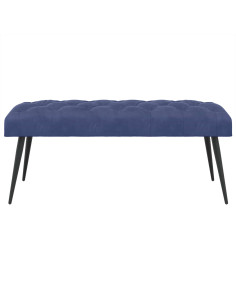 Panchina con bottoni imbottiti Blu Polizia 110 x 40 x 46 cm 2