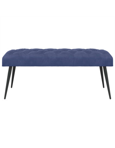 Panchina con bottoni imbottiti Blu Polizia 110 x 40 x 46 cm