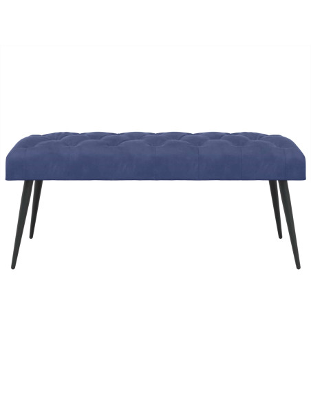 Panchina con bottoni imbottiti Blu Polizia 110 x 40 x 46 cm