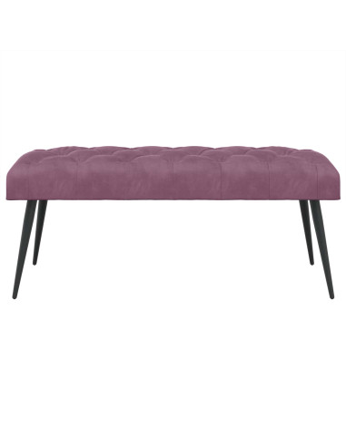 Panchina con bottoni imbottiti Viola 110 x 40 x 46 cm Velluto