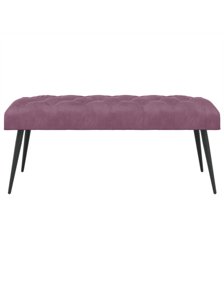 Panchina con bottoni imbottiti Viola 110 x 40 x 46 cm Velluto