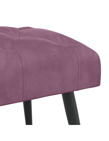 Panchina con bottoni imbottiti Viola 110 x 40 x 46 cm Velluto