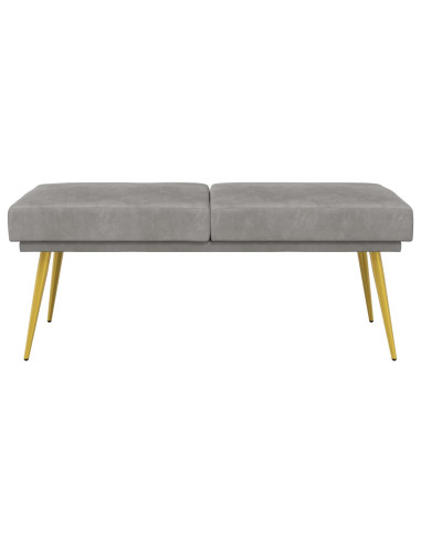 Panchina a doppio strato Grigio Chiaro 120 x 45 x 46 cm Velluto