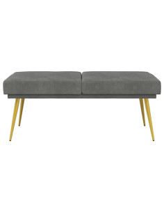 Panchina a doppio strato Grigio Scuro 120 x 45 x 46 cm Velluto 2