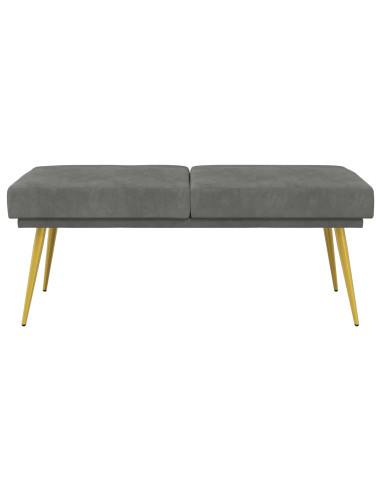 Panchina a doppio strato Grigio Scuro 120 x 45 x 46 cm Velluto