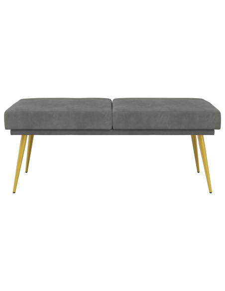 Panchina a doppio strato Grigio Scuro 120 x 45 x 46 cm Velluto