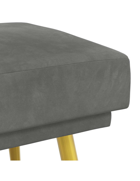 Panchina a doppio strato Grigio Scuro 120 x 45 x 46 cm Velluto