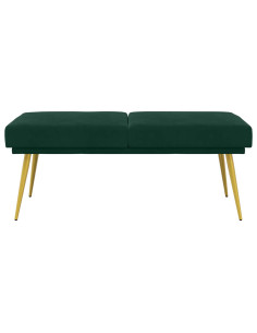 Panchina a doppio strato Verde Scuro 120 x 45 x 46 cm Velluto 2
