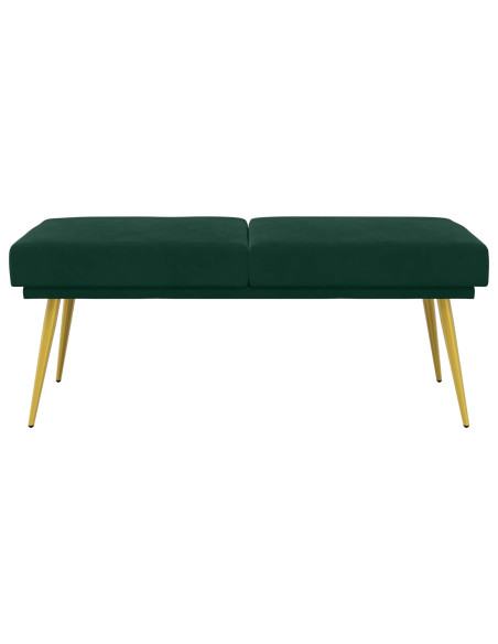 Panchina a doppio strato Verde Scuro 120 x 45 x 46 cm Velluto
