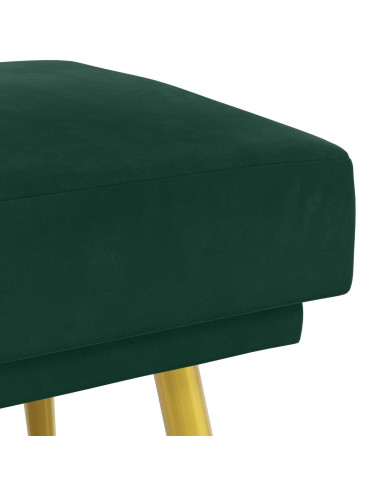 Panchina a doppio strato Verde Scuro 120 x 45 x 46 cm Velluto