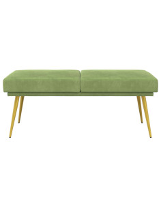 Panchina a doppio strato Verde chiaro 120 x 45 x 46 cm Velluto 2