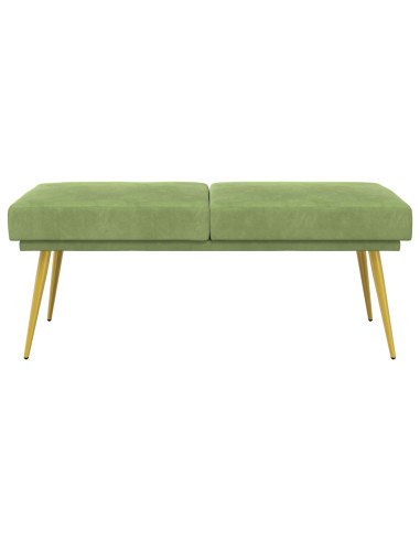 Panchina a doppio strato Verde chiaro 120 x 45 x 46 cm Velluto