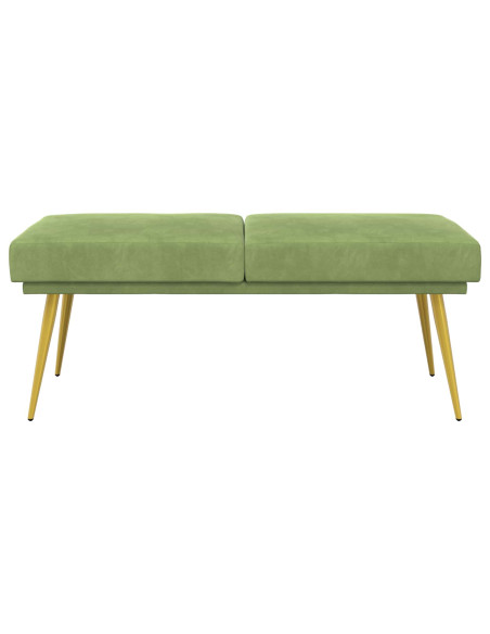 Panchina a doppio strato Verde chiaro 120 x 45 x 46 cm Velluto