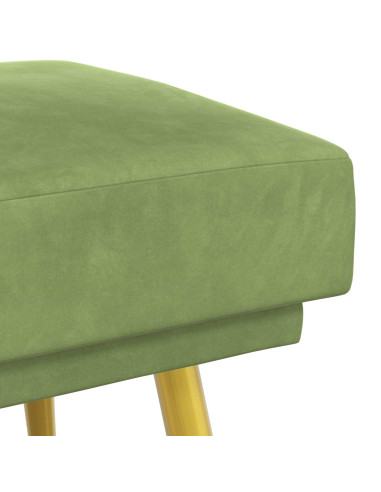 Panchina a doppio strato Verde chiaro 120 x 45 x 46 cm Velluto