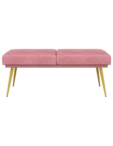Panchina a doppio strato Rosa 120 x 45 x 46 cm Velluto