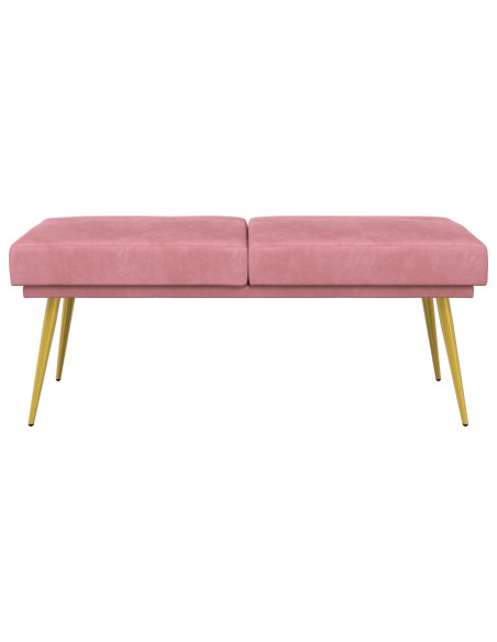 Panchina a doppio strato Rosa 120 x 45 x 46 cm Velluto