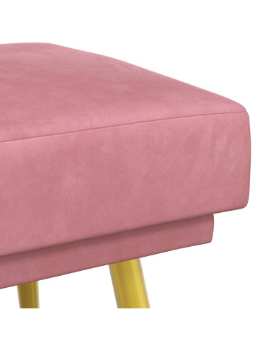 Panchina a doppio strato Rosa 120 x 45 x 46 cm Velluto