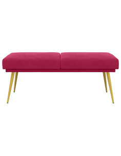 Panchina a doppio strato Rosso Vino 120 x 45 x 46 cm Velluto 2