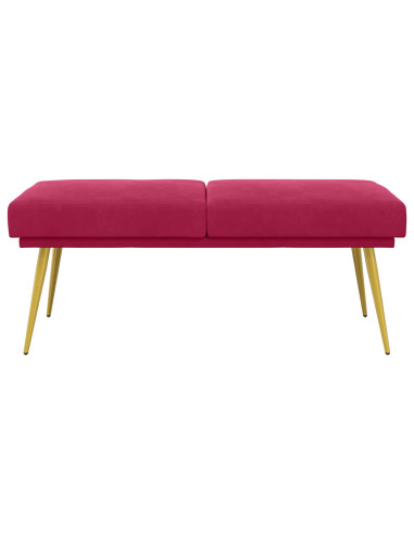 Panchina a doppio strato Rosso Vino 120 x 45 x 46 cm Velluto